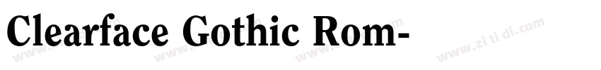 Clearface Gothic Rom字体转换